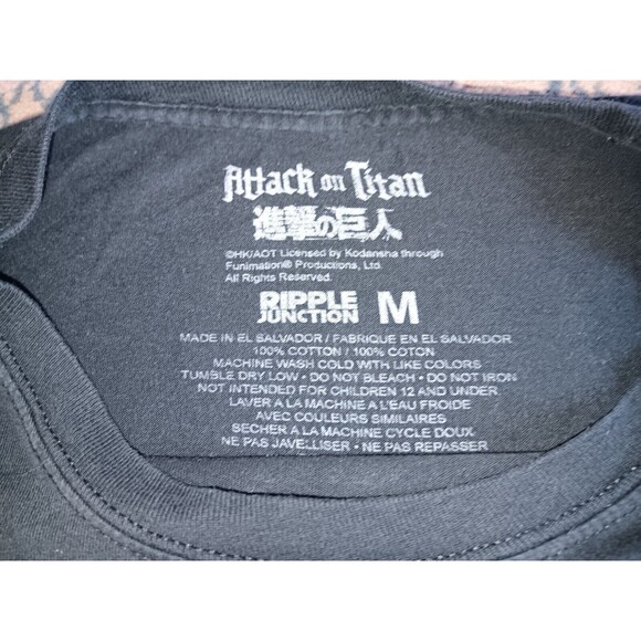 (2) Attack On Titan Shirts Mikasa Akerman & Chibi Mens Medium Vintage Y2K Anime - Picture 3 of 14